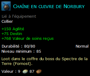 Chaîne en cuivre de Norbury