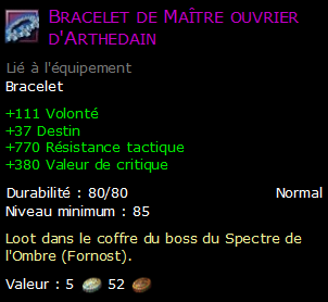 Bracelet de Maître ouvrier d'Arthedain