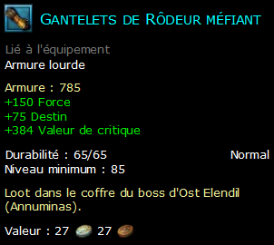 Gantelets de Rôdeur méfiant