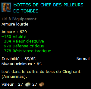 Bottes de chef des pilleurs de tombes