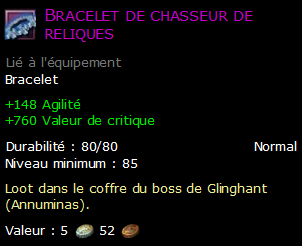 Bracelet de chasseur de reliques