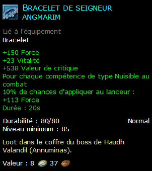 Bracelet de seigneur angmarim