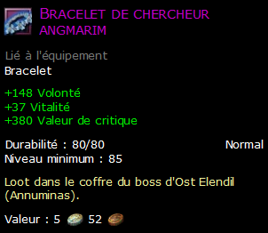 Bracelet de chercheur angmarim