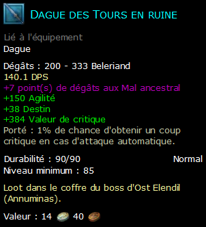 Dague des Tours en ruine